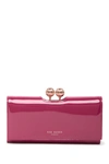 Ted Baker Bobble Patent Leather Wallet In Purple