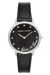 REBECCA MINKOFF Women's Major Love Leather Strap Watch, 35mm