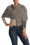 Portolano Solid Cashmere Wrap In Mh Grey