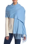 Portolano Solid Cashmere Wrap In Celeste
