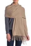 Portolano Solid Cashmere Wrap In Nile Brown