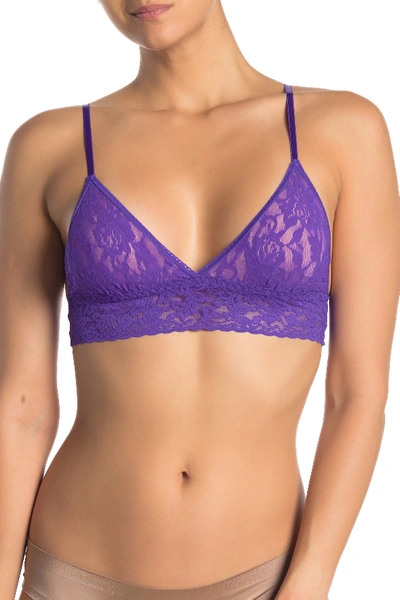 Hanky Panky 'signature Lace' Padded Bralette In Electric Purple
