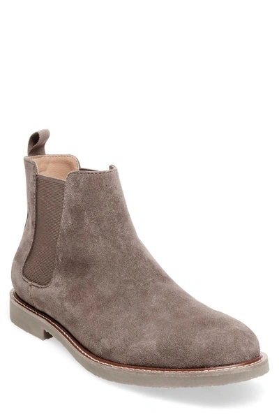 Steve Madden Highline Suede Chelsea Boot In Taupe Sued