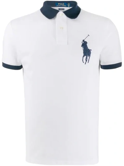 Polo Ralph Lauren Pony Embroidered Polo Shirt In White