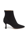 FABIO RUSCONI 'COMO' SUEDE PANEL SNAKE-EMBOSSED LEATHER ANKLE BOOTS