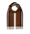 BURBERRY REVERSIBLE ICON STRIPE CASHMERE SCARF,15118484