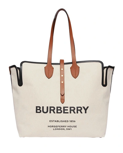Burberry The Large Soft Cotton Canvas Belt Bag In Dark Brown