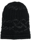 ERMANNO SCERVINO KNITTED HAT WITH STRASS
