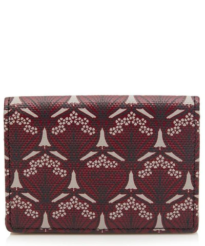 Liberty London Iphis Canvas Business Card Holder In Red