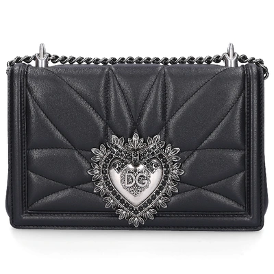 Dolce & Gabbana Women Handbag Devotion Nappa Logo Black