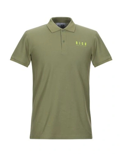 John Richmond Polo Shirt In Military Green