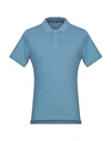 Blauer Polo Shirts In Pastel Blue
