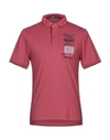 BLAUER BLAUER MAN POLO SHIRT BURGUNDY SIZE M COTTON,12385127RK 4