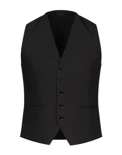 Grey Daniele Alessandrini Suit Vest In Black