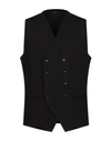Grey Daniele Alessandrini Vests In Black