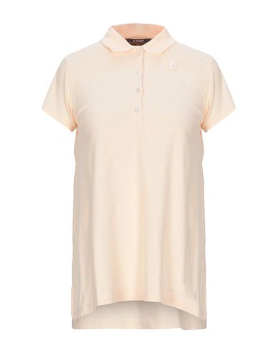 K-way Polo Shirt In Apricot