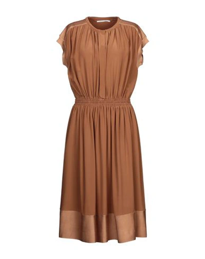 Agnona Formal Dress In Camel