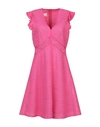 Pinko Short Dresses In Fuchsia