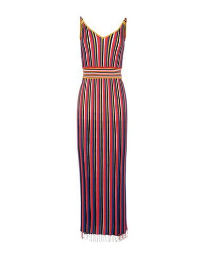 Pinko Long Dresses In Red