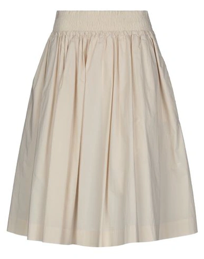 Woolrich Woman Midi Skirt Ivory Size Xl Cotton In Ivory
