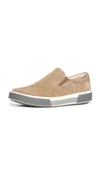 VINCE RANDELL MICRO DOT SUEDE SLIP ON SNEAKERS