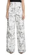 Off-white Sketch Print Straight-leg Trousers In White Allover