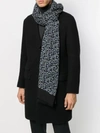 ALTEA HOUNDSTOOTH PATTERNED FRAYED EDGE SCARF