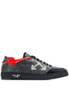 OFF-WHITE GREY LEATHER SNEAKERS,OMIA042F19D680370706