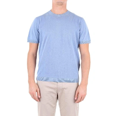 Altea Men's Light Blue Linen T-shirt