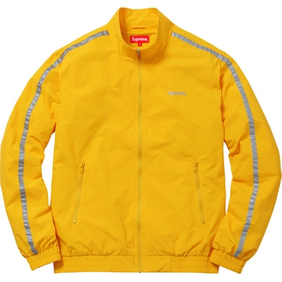 Pre-owned Supreme 3m Reflective Stripe Track Jacket Yellow