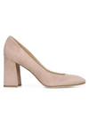 VIA SPIGA Beatrice Square-Toe Suede Pumps