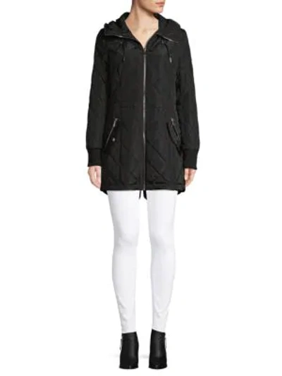 Calvin Klein Quilted Anorak Jacket In Black