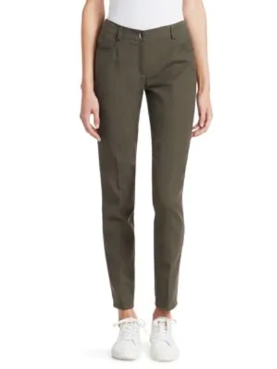 Akris Magda Cotton Silk Stretch Pants In Magnet