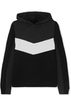 BOGNER FIRE+ICE MARIAH TWO-TONE WOOL-BLEND AND SCUBA HOODIE