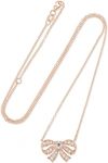 ANITA KO Bow 18-karat rose gold diamond necklace
