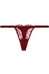 COCO DE MER EUGENIA LACE AND VELVET THONG