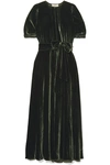 AROSS GIRL X SOLER BROOKE BELTED VELVET MAXI DRESS