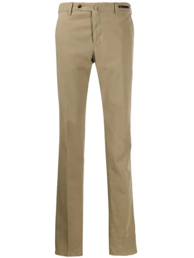 Pt01 Slim-fit Chino Trousers In Neutrals