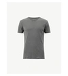 Allsaints Figure Crewneck Cotton-jersey T-shirt In Slate Grey