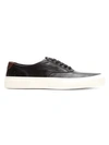 Frye Ludlow Lace-up Leather Sneakers In Black White