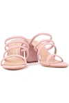 SCHUTZ SCHUTZ WOMAN SUEDE MULES BABY PINK,3074457345621236709