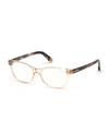 Tom Ford 50mm Square Blue Filter Eyeglasses