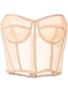 DOLCE & GABBANA SHEER CORSET-STYLE TOP