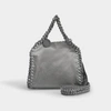 STELLA MCCARTNEY Falabella Shaggy Deer Mini Tote in Light Grey Alter Nappa