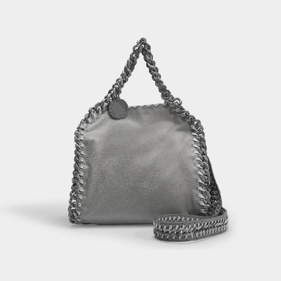 Stella Mccartney Falabella Shaggy Deer Mini Tote In Light Grey Alter Nappa