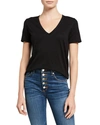 Veronica Beard V-neck T-shirt In Black