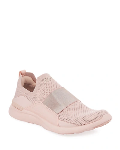 Apl Athletic Propulsion Labs Techloom Bliss Knit Slip-on Running Sneakers In Peach
