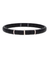 Roberto Demeglio Pura 18k Rose Gold Black Matte Ceramic With Champagne Diamonds Stretch Bracelet In Black