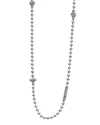 Lagos Sterling Silver Caviar Icon Necklace, 16 In Silver