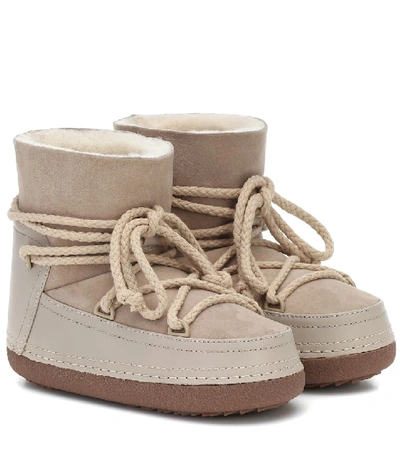 Inuikii Suede Ankle Boots In Beige